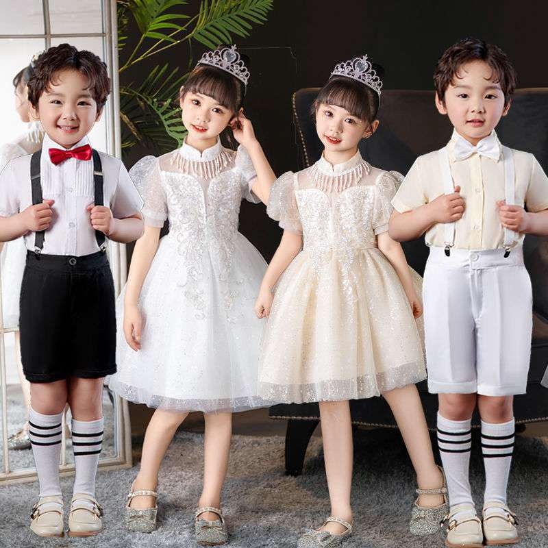 六一儿童演出服幼儿园舞蹈大合唱女童蓬蓬裙公主裙男童表演服