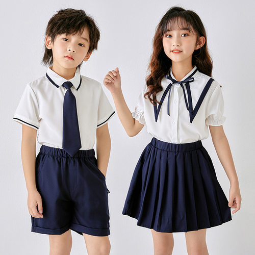 幼儿园园服夏装六一演出班服毕业照表演服衬衫夏季小学生校服套装