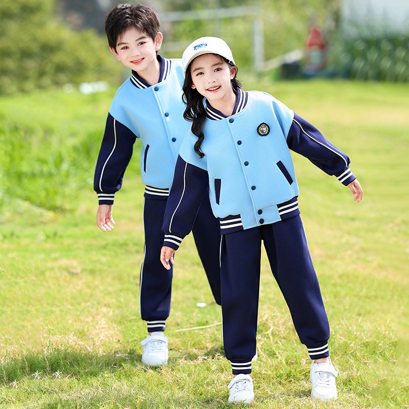 春秋新款幼儿园园服学院风班服中小学生校服套装儿童冲锋衣运动会