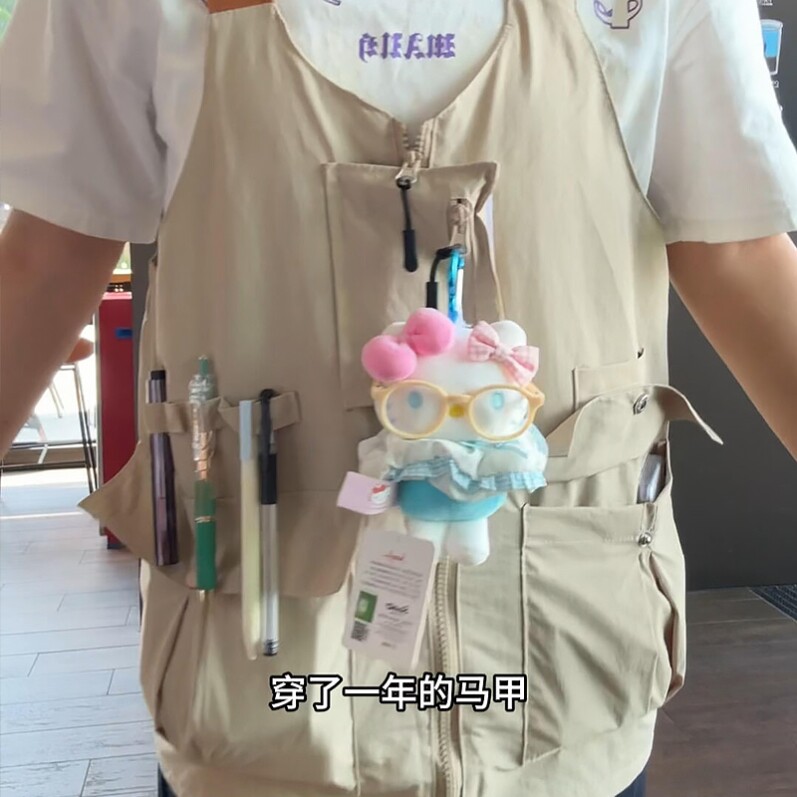 马甲包多功能两用购物袋男士登山马甲结实耐用环保大容量便携包包