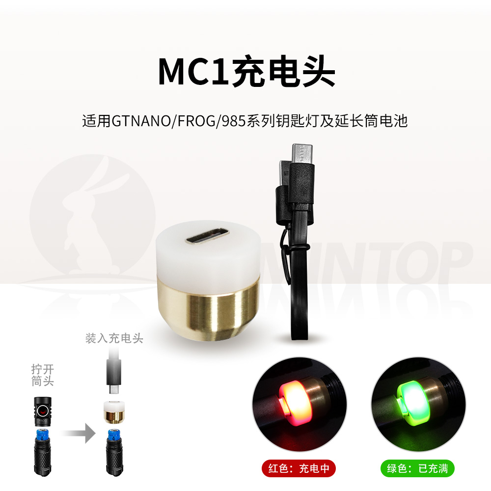 雷明兔MC1充电头组件 GT NANO/FROG青蛙充电器充电头子