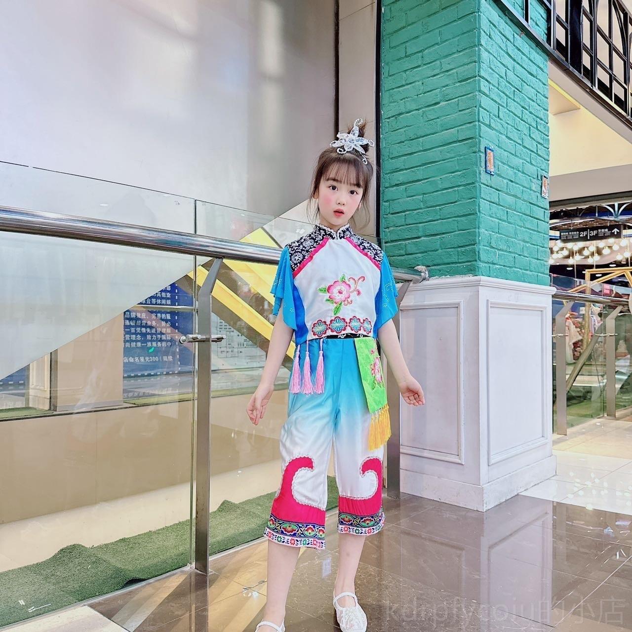 正品族舞蹈出服女六一儿童古典舞水梦瑶演服表演服装中傣国舞民族