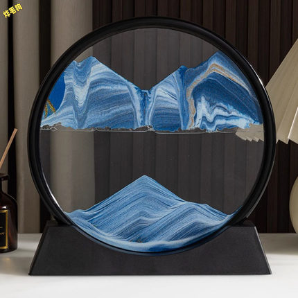 创意3D流沙画摆件电视柜酒柜客厅桌面装饰品艺术沙漏轻奢礼物家居