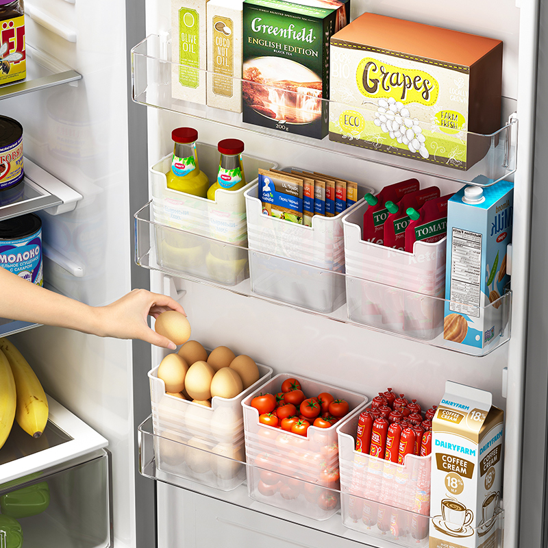 冰箱侧门收纳盒分装整理厨房