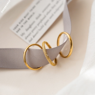 三生三世戒指三件套女小众设计高级感素圈金钛钢食指2026年新款