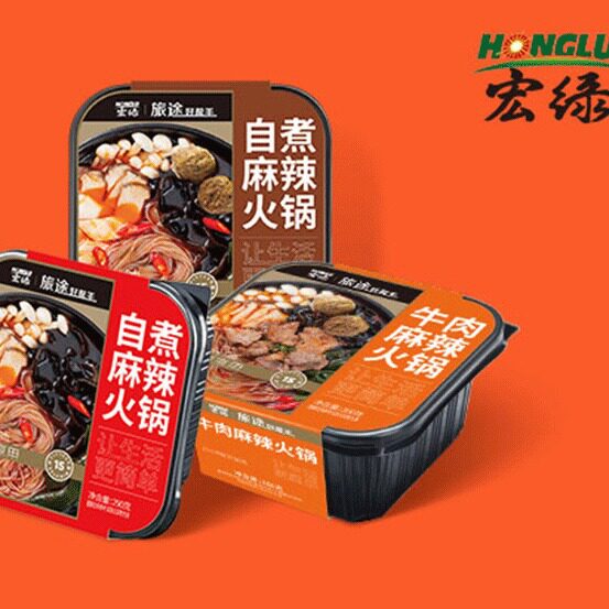 自热火锅自嗨锅麻辣牛肉海鲜方便速食宏绿宏登隆湘菜诱惑厂家直发