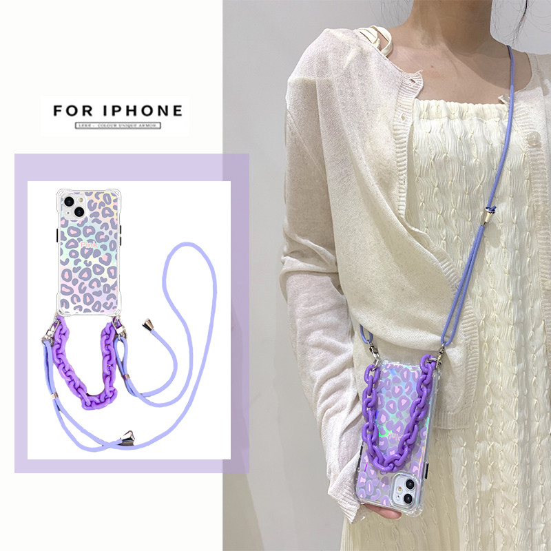 ins风紫色斑点时尚新款四角开孔透明镭射款mate60Pro防摔适用华为苹果17promax可斜挎一体挂绳手机壳软小米15,3C数码配件,手机保护套/壳,淘宝优惠券,粉丝福利购,淘宝优惠卷