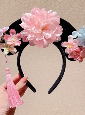 古装格格发箍簪花宫廷风表演头饰甄嬛传贵妃贵人旗头头箍新款