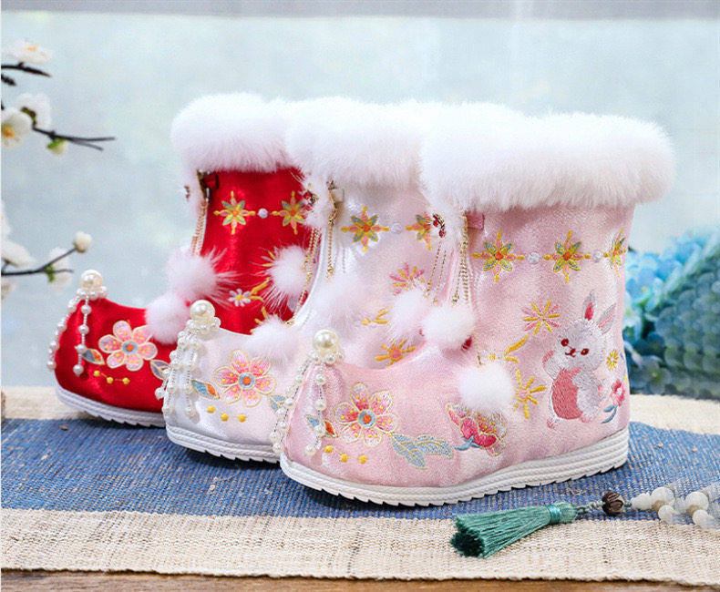 女童汉服鞋冬季中国风儿童加绒棉鞋古装公主绣花鞋宝宝保暖棉靴子,童鞋/婴儿鞋/亲子鞋,儿童汉服鞋,淘宝优惠券,粉丝福利购,淘宝优惠卷