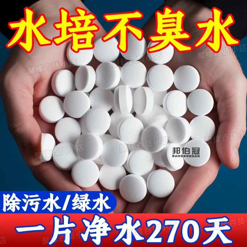 鲜花保鲜消毒片水培植物专用净水片富贵竹碗莲净水保鲜花卉保鲜剂
