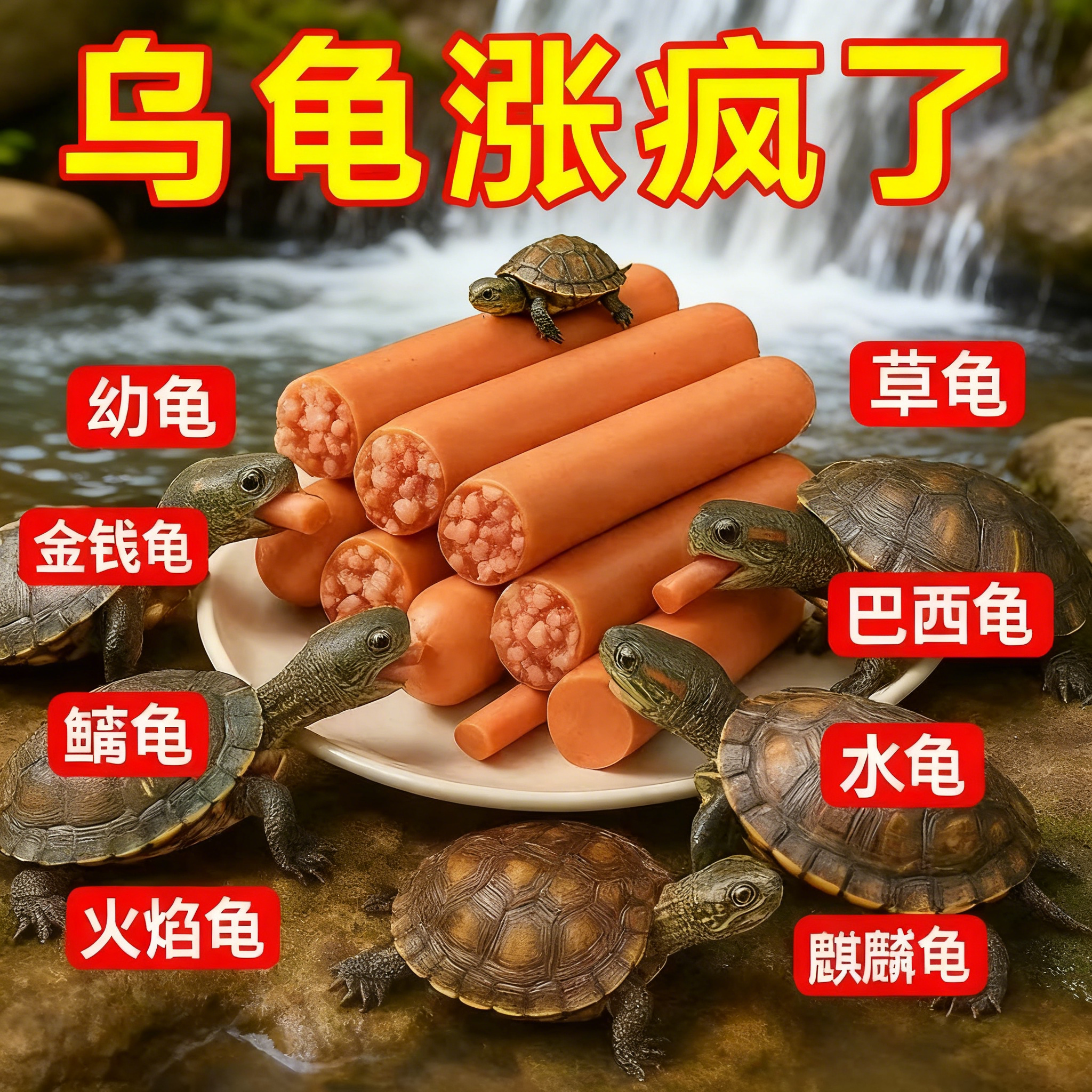 宠物零食火腿肠乌龟草龟吃的零食整箱批发幼龟训练龟饲料奖励宠物,宠物/宠物食品及用品,观赏龟/鳖饲料,淘宝优惠券,粉丝福利购,淘宝优惠卷