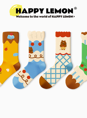 袜子女中筒袜夏季薄款ins潮外穿可爱卡通趣味2026新款爆款长棉袜