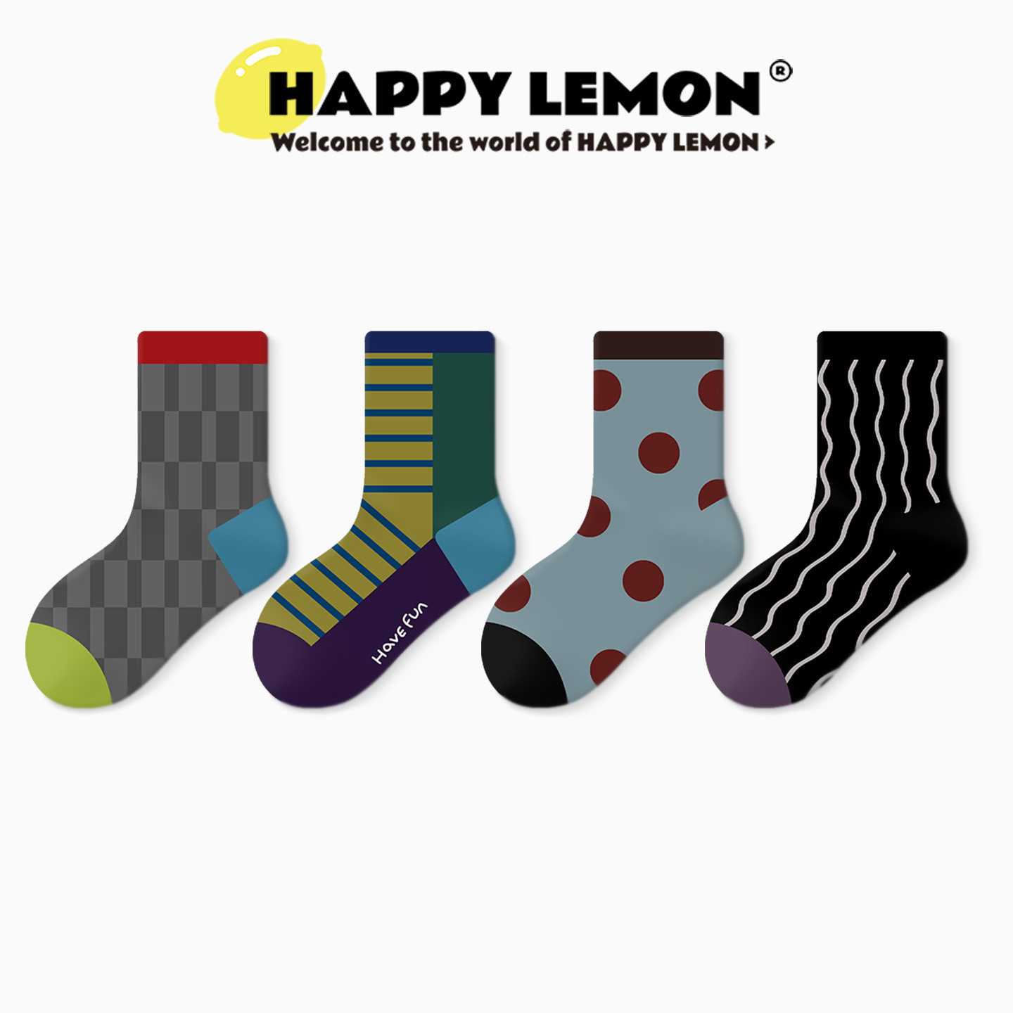 happylemon可爱卡通儿童袜秋上新