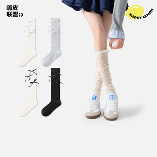 happylemon袜子女中筒小腿袜蝴蝶结 衣橱直播间 所有女生