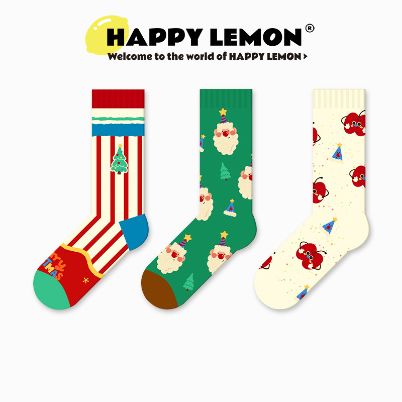 圣诞袜女男袜子春秋圣诞节礼物可爱居家长袜礼盒情侣中筒袜潮秋冬,女士内衣/男士内衣/家居服,中筒袜,淘宝优惠券,粉丝福利购,淘宝优惠卷