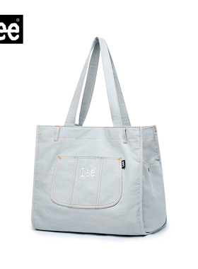 Lee托特包女大容量2026新款牛仔布单肩包休闲通勤手提包斜挎包