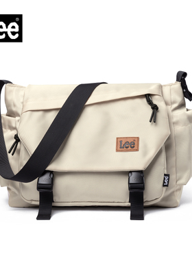 Lee斜挎包女2026新款大容量包包复古简约通勤邮差包学生上课背包