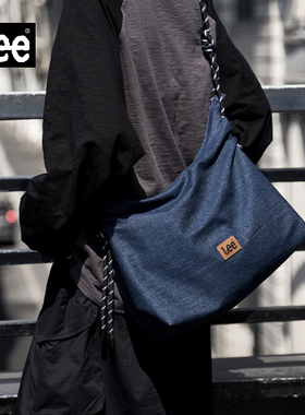 Lee斜挎包女大容量单肩包男韩系简约ins风潮牌学生书包通勤邮差包