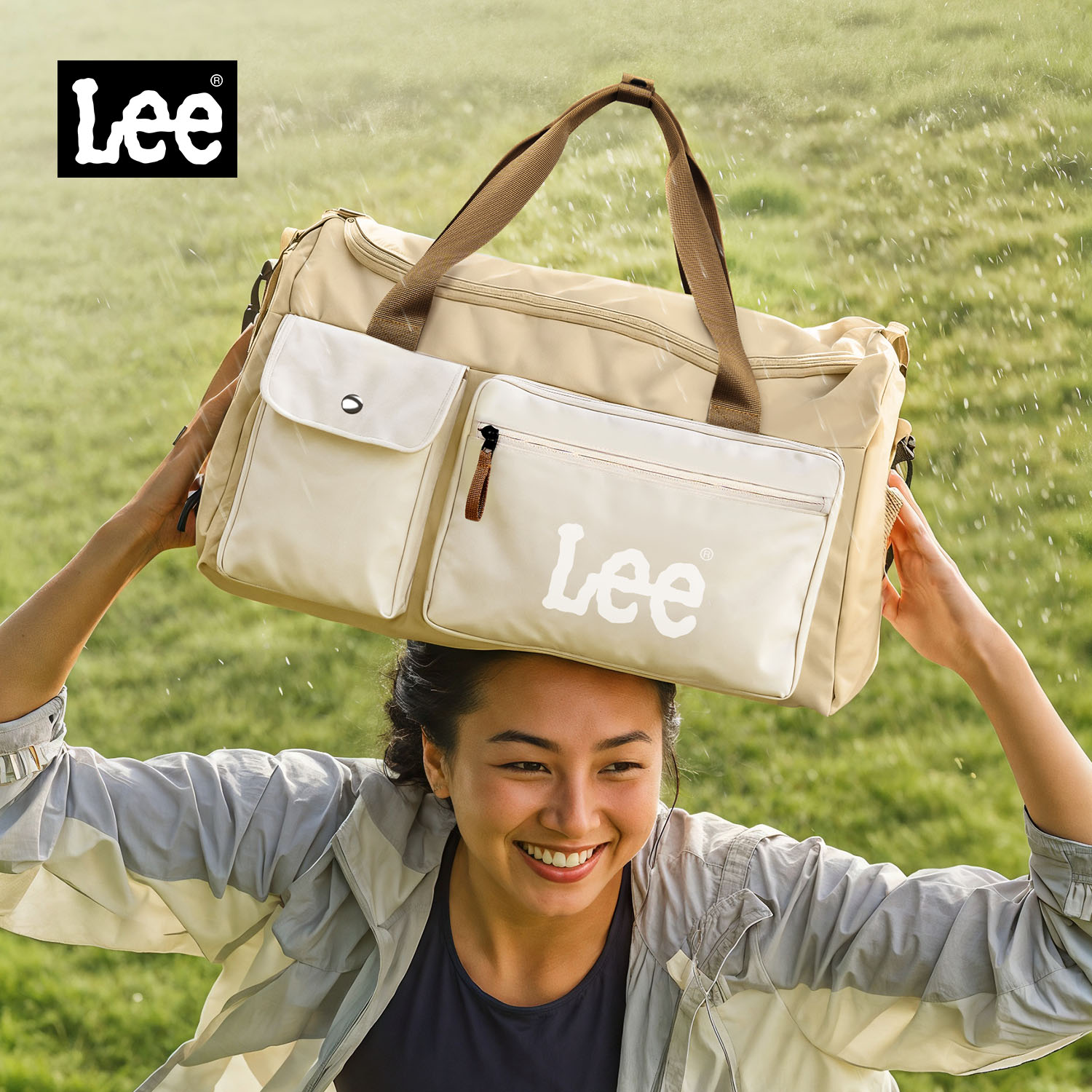 Lee轻便短途大容量旅行包出差收纳行李包袋女手提健身运动包
