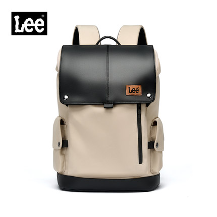Lee双肩包男2025新款商务背包大学生书包户外16寸电脑包休闲通勤