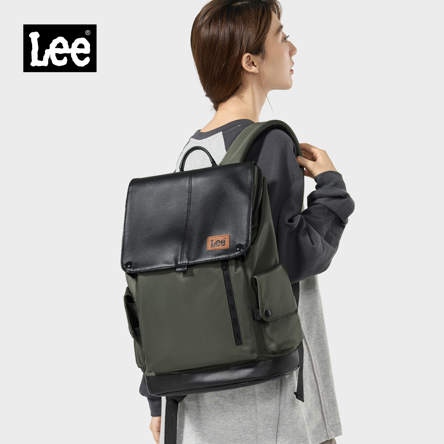 Lee潮牌双肩包大容量背包