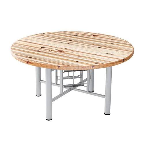 纯实木圆桌面大圆桌实木加厚杉木边圆餐桌10人家用酒店15人折叠带