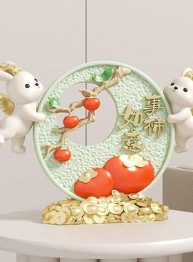 有艺术感的摆件客厅摆件现代可爱兔子电视柜家居新房乔迁结婚礼品