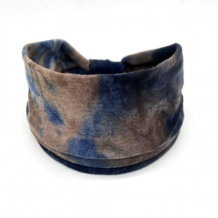 扎染色新款动瑜伽发带女士超宽弹力棉吸汗头带 厂家直供