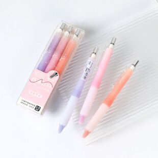 按动中性笔黑色速干双珠告别飞白9191刷题笔按动中性笔套装