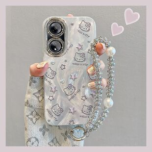 清纯适用oppoa1 5g手机壳带镜头膜PHS110全包软边opopa1x保护套opa1活力版5g防摔PHJ110新款手链0pp0A1女生潮