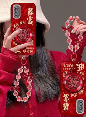 适用vivo iQOONeo3手机壳v1981a镜头全包防摔iqooz1保护套v1986手链iq00ne05活力版喜庆女v2118a新年款5g支架