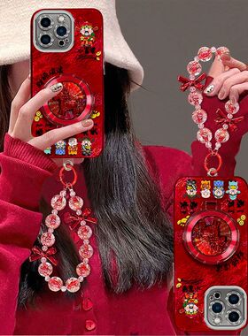 适用iPhone14promax手机壳a2896带镜头膜iPhone14plus保护套a2888新年女款ip14pro全包边a2892防摔5G喜庆潮女