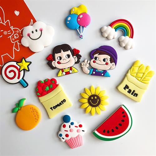 可爱创意卡通冰箱贴软胶磁铁贴磁铁贴早教儿童3D立体贴纸白板留言