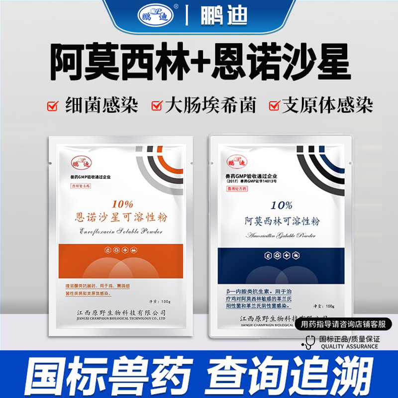 鸡药阿莫西林兽用恩诺沙星白痢