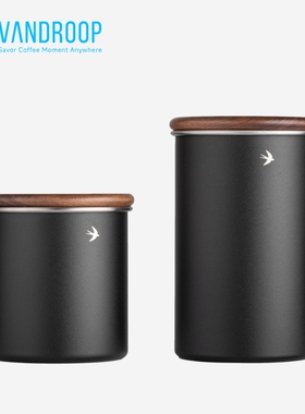 VANDROOP 日式复古咖啡粉密封罐咖啡豆储存防潮大容量茶叶储物罐