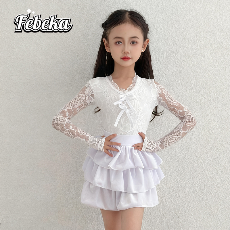 拉丁舞服练功服秋冬款女童演出服
