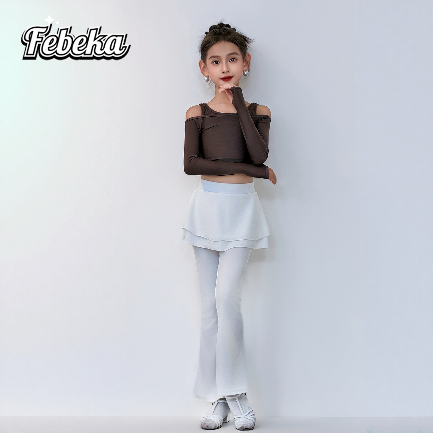 拉丁舞服练功服女童新款裤子套装