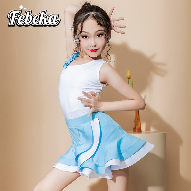 菲贝咔女新款拉丁舞蹈演出服舞裙