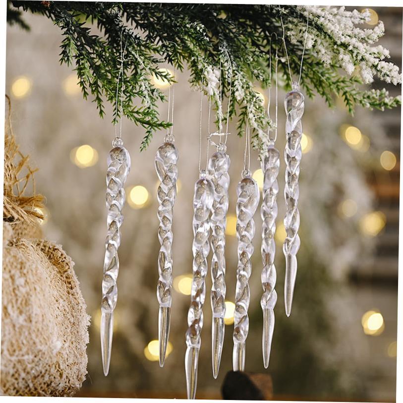 10pcs 13cm Christmas Decoration Simulation Ice Xmas Tree Han
