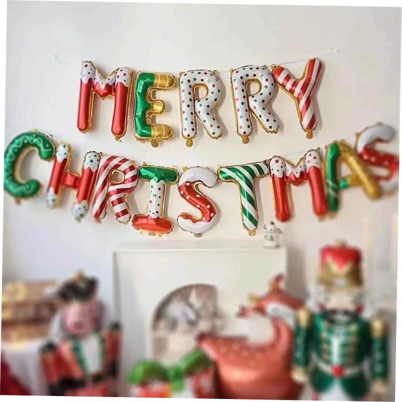 14 pieces of 16 inch candy colored Christmas banner Christma