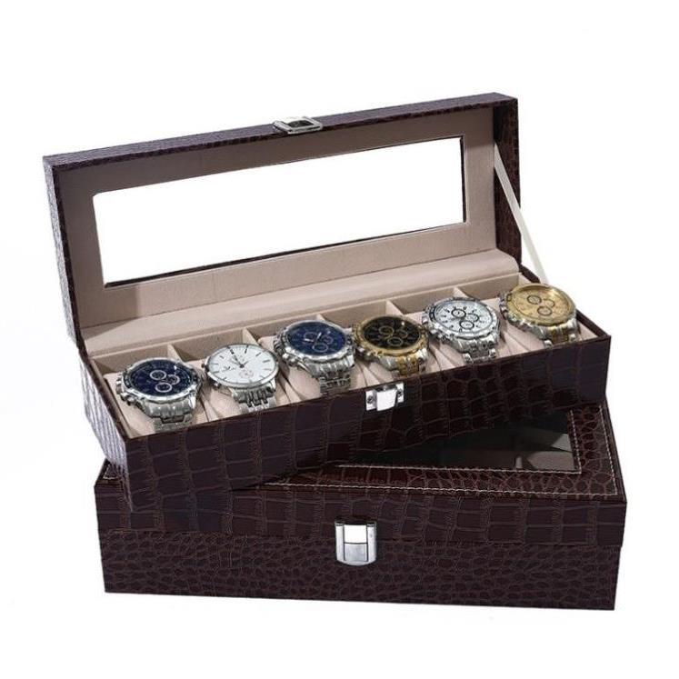 12 watch jewelry display storage holder case grids box gift