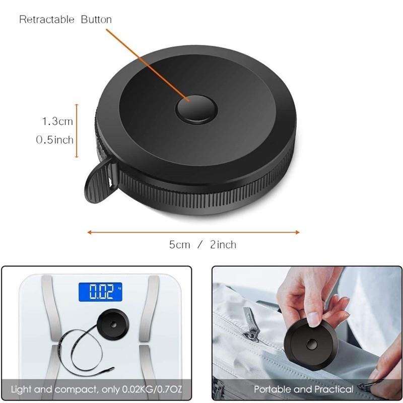 150cm Mini Tape Meter Tape Tailor Ruler Keychain Measuring T