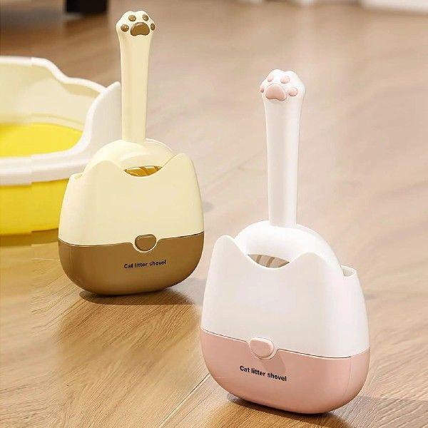 Cat Litter Scooper with Caddy Heavy Duty Large Easy Cleanup