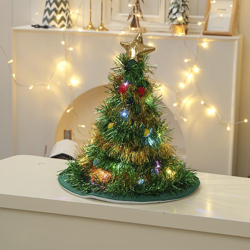 Christmas tree hat Children's Santa hat headwear adult