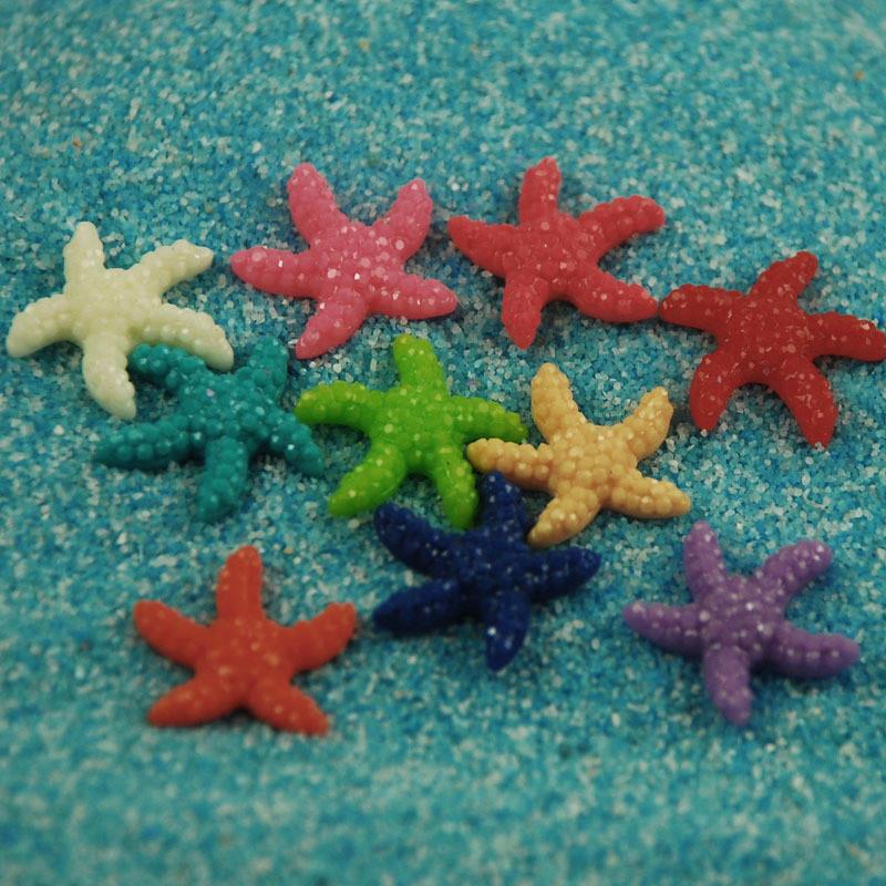 5/10/20pcs Mini Resin Cute Multicolor Miniature Sea Star Tan
