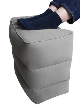 3 Layers Inflatable Travel Foot Rest Pillow Airplane Train C