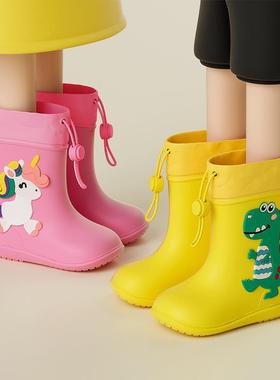 Kids Girl Boy Rain Boots Waterproof Toddler Rainboots Childr