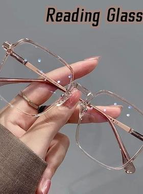 Trendy Fashionable Reading Glasses Women Anti Blue Light Pre
