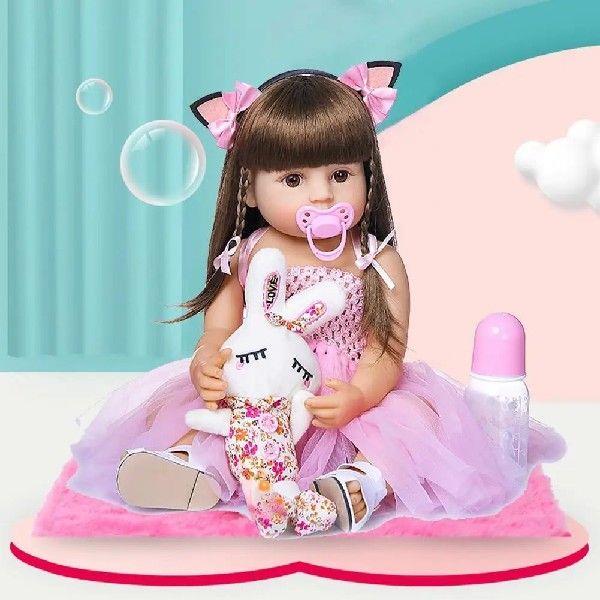 Reborn Baby Doll Silicone Lifelike Newborn Simulation