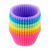 Silicone Baking Cake Round 12pcs Cupcake Mold Muffin 蛋糕模